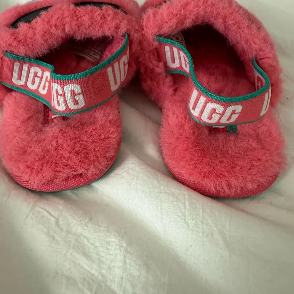 5/$25 Ugg Toddlers Fluff Yeah Watermelon Stripe and‎ Sunglasses Slides Slippers